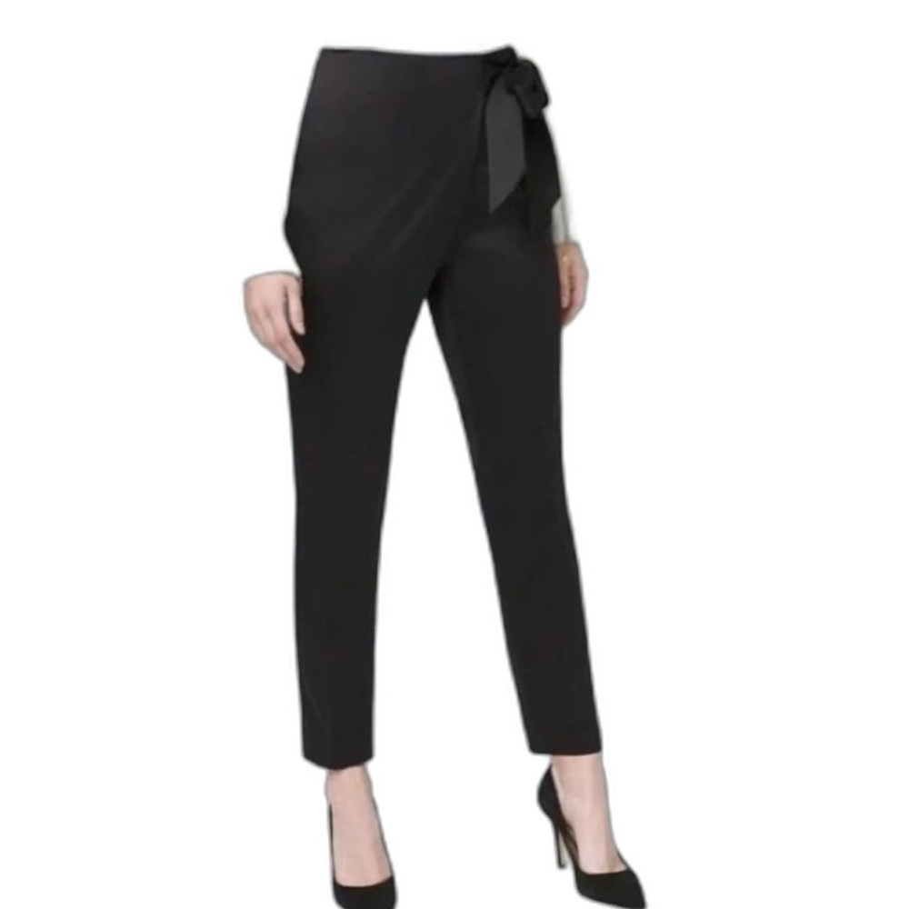 Black Tie-Waist Pants